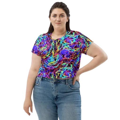 Lucid Inferno on a Crop Tee
