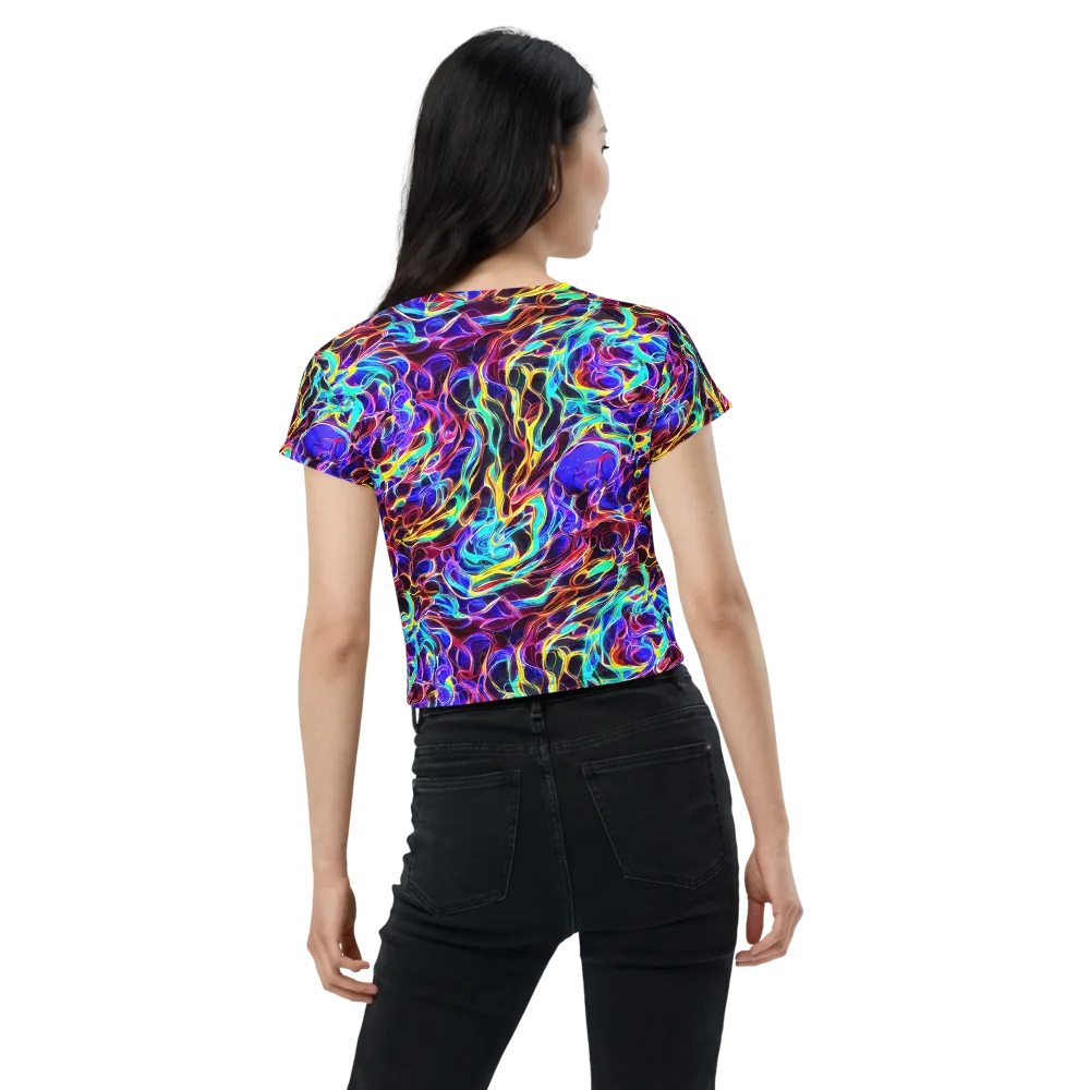 Lucid Inferno on Crop Tee — Back