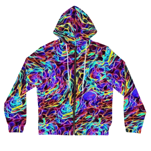 Lucid Inferno on a Women's Full-Zip Hoodie