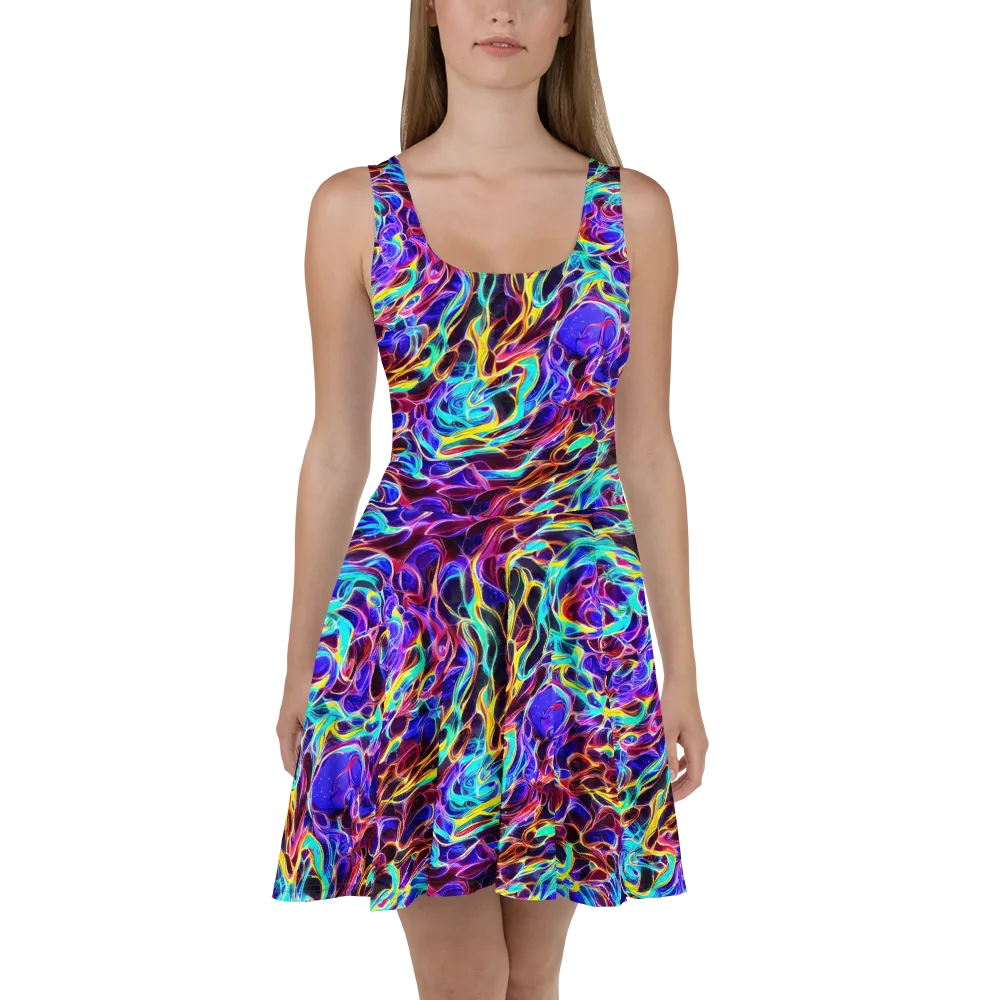 Lucid Inferno on Skater Dress — Front