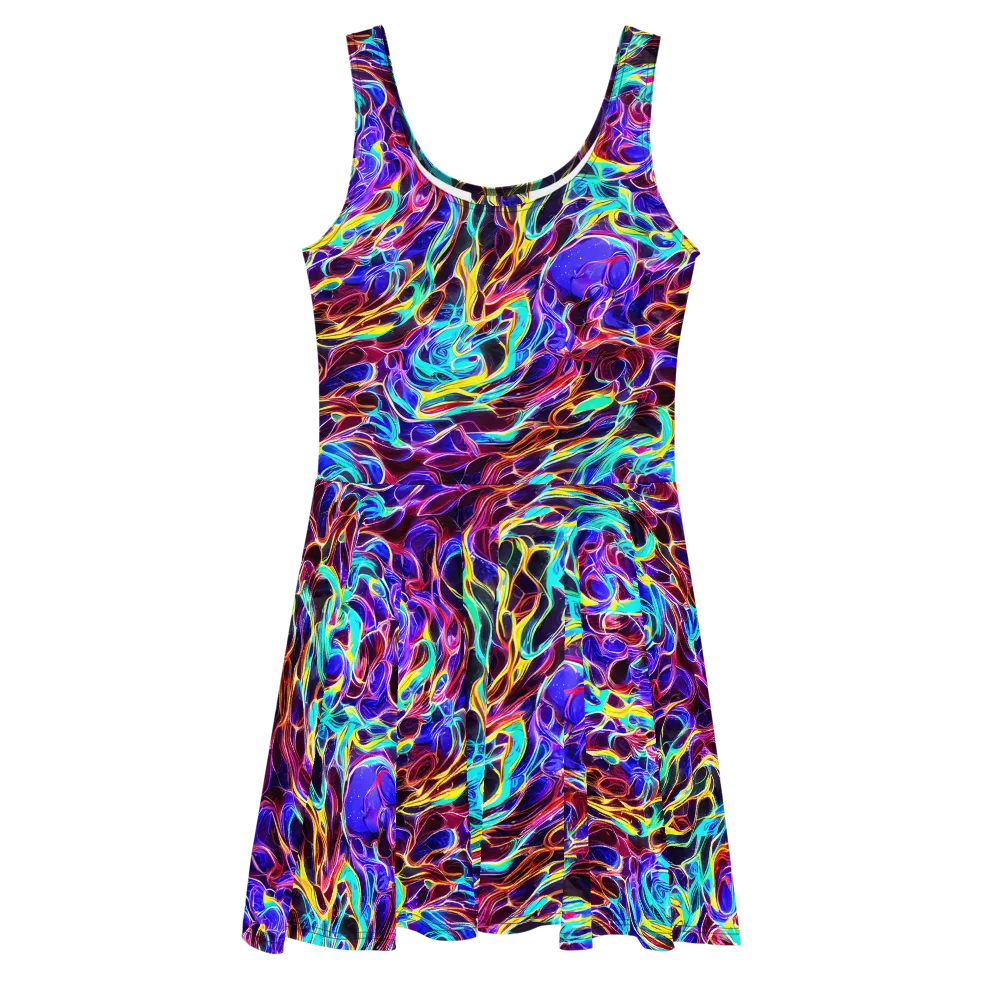 Lucid Inferno on Skater Dress — Front