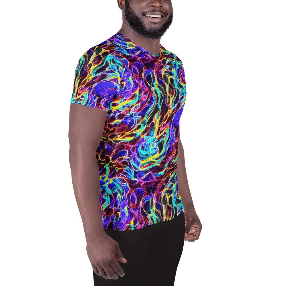 Lucid Inferno on Men's Athletic T-Shirt — Right