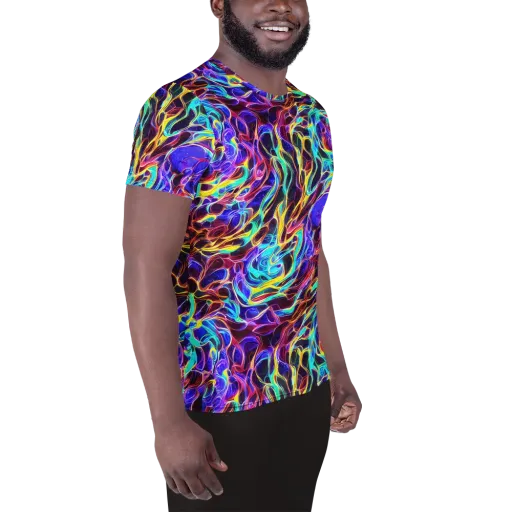 Lucid Inferno on a Men's Athletic T-Shirt
