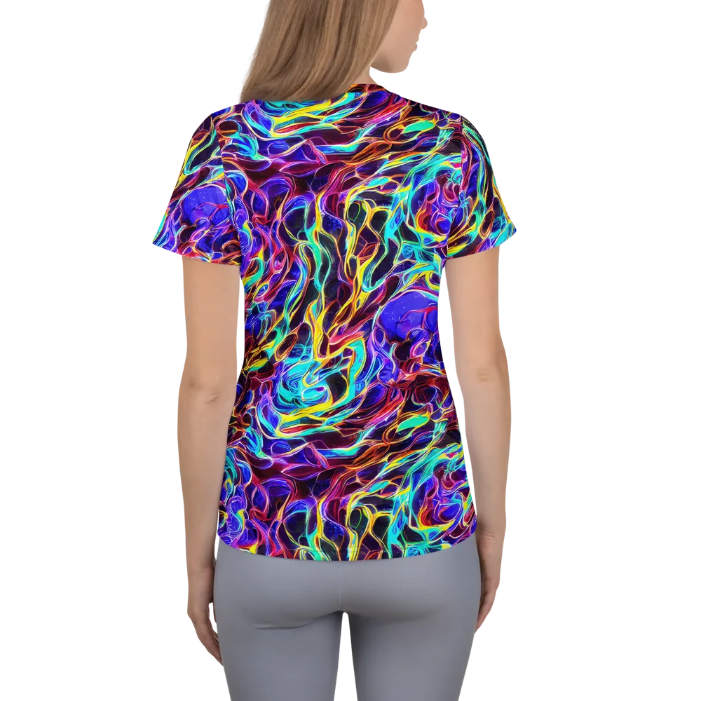 Lucid Inferno on Women's Athletic T-Shirt — Back