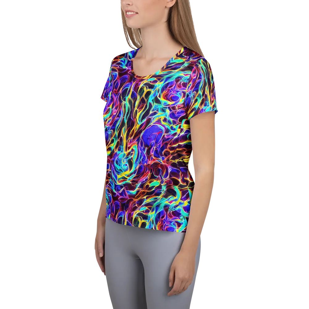 Lucid Inferno on Women's Athletic T-Shirt — Left