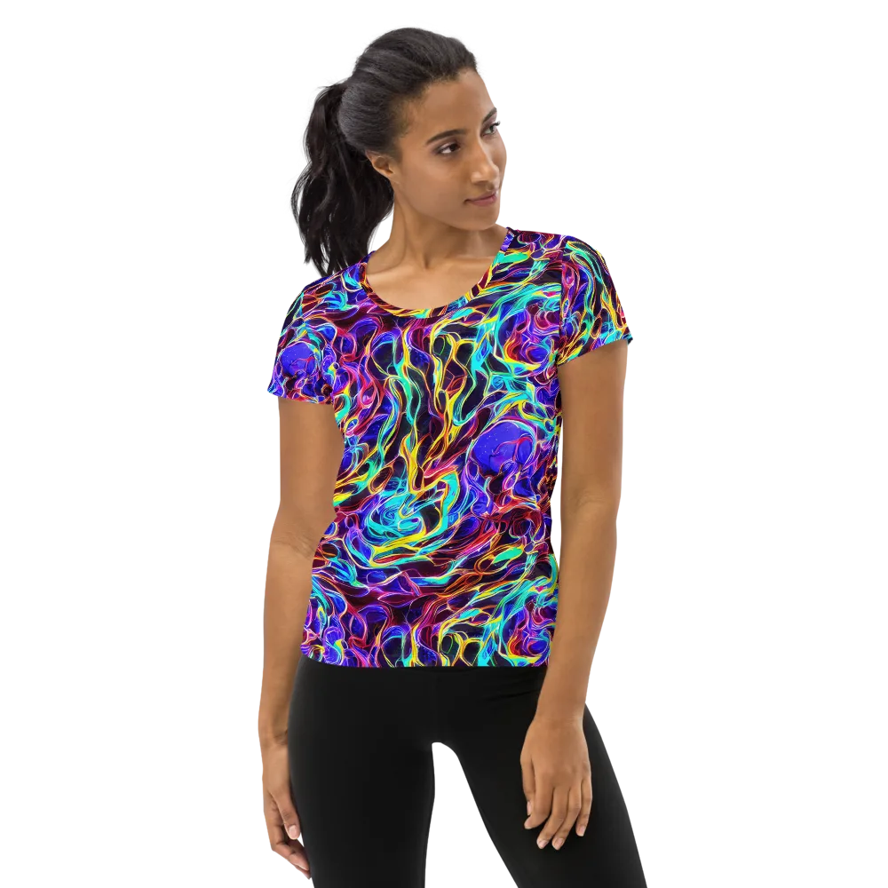 Lucid Inferno on Women's Athletic T-Shirt — Front