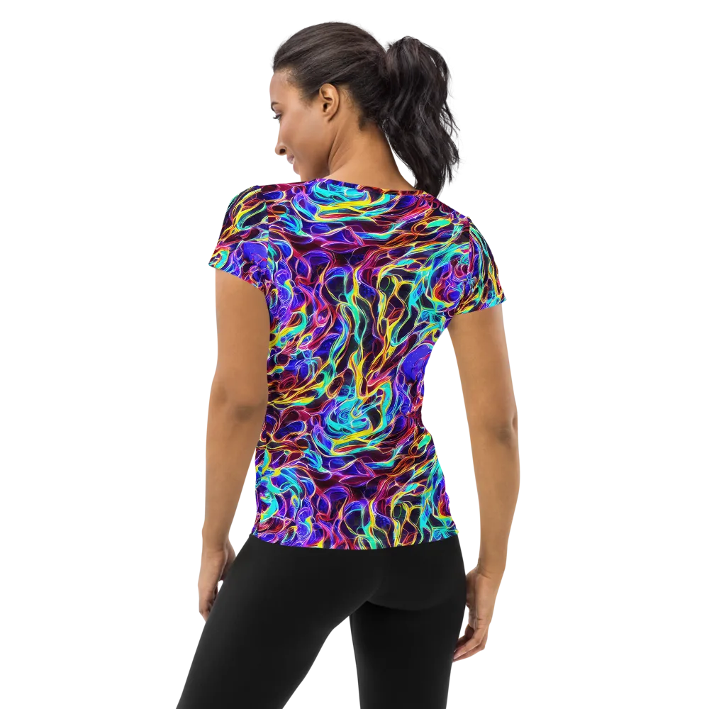 Lucid Inferno on Women's Athletic T-Shirt — Back
