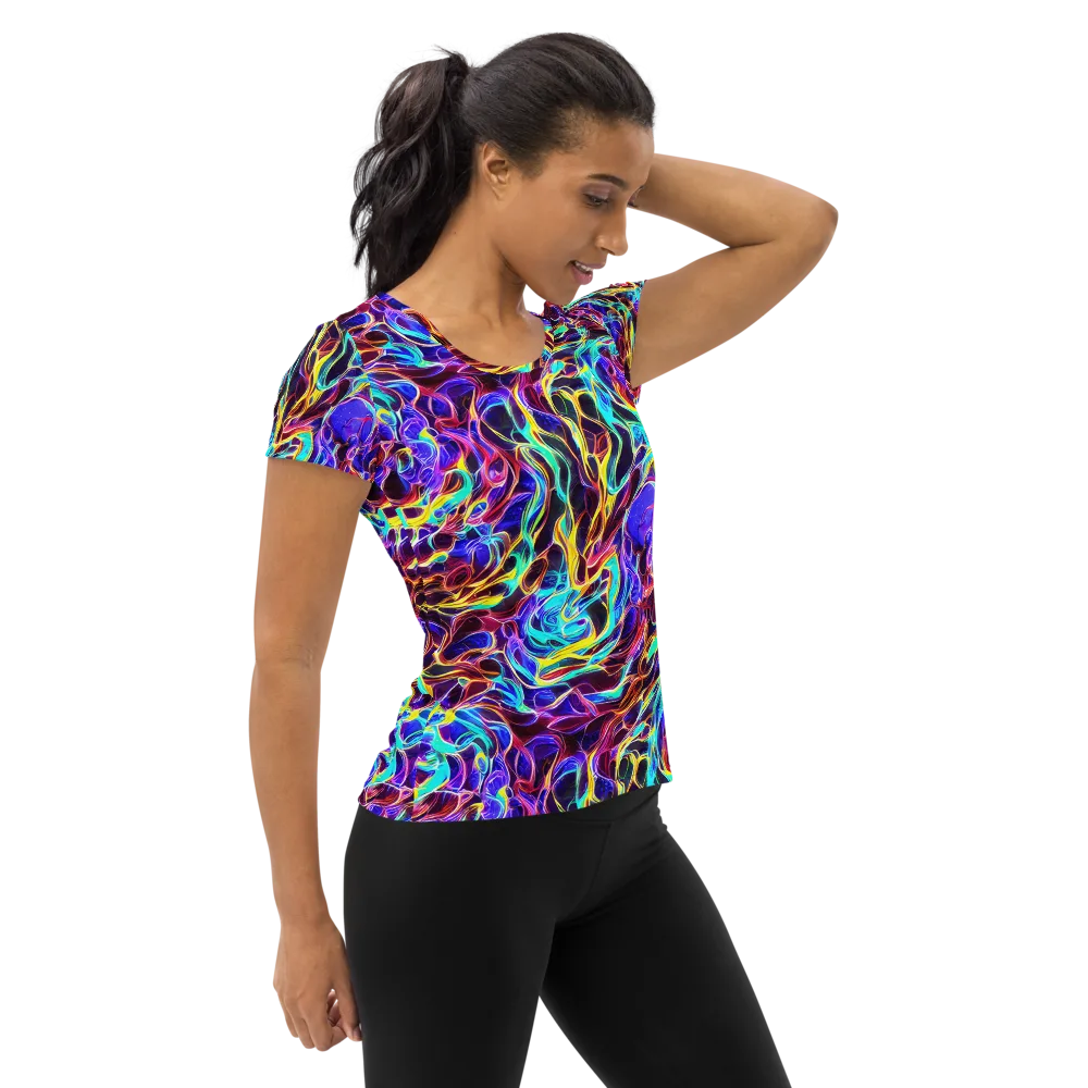 Lucid Inferno on Women's Athletic T-Shirt — Right