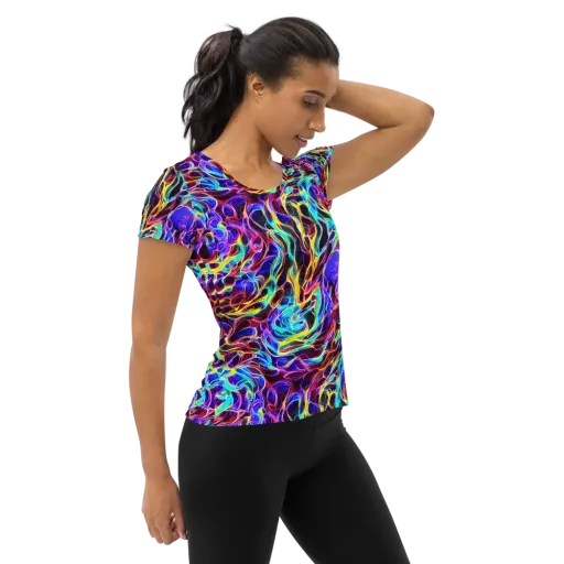 Lucid Inferno on a Women's Athletic T-Shirt