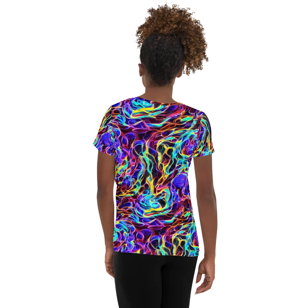 Lucid Inferno on Women's Athletic T-Shirt — Back