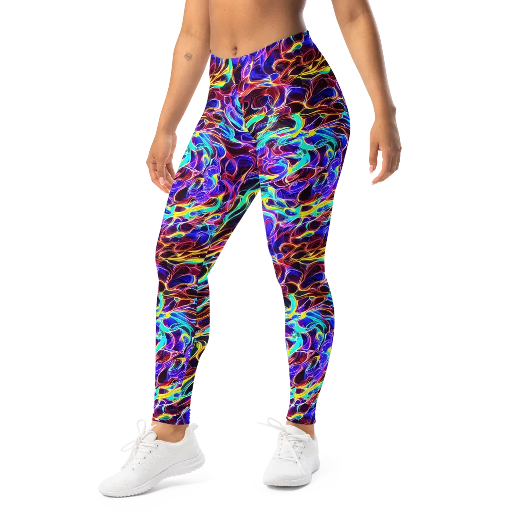Lucid Inferno on Leggings — Left Front