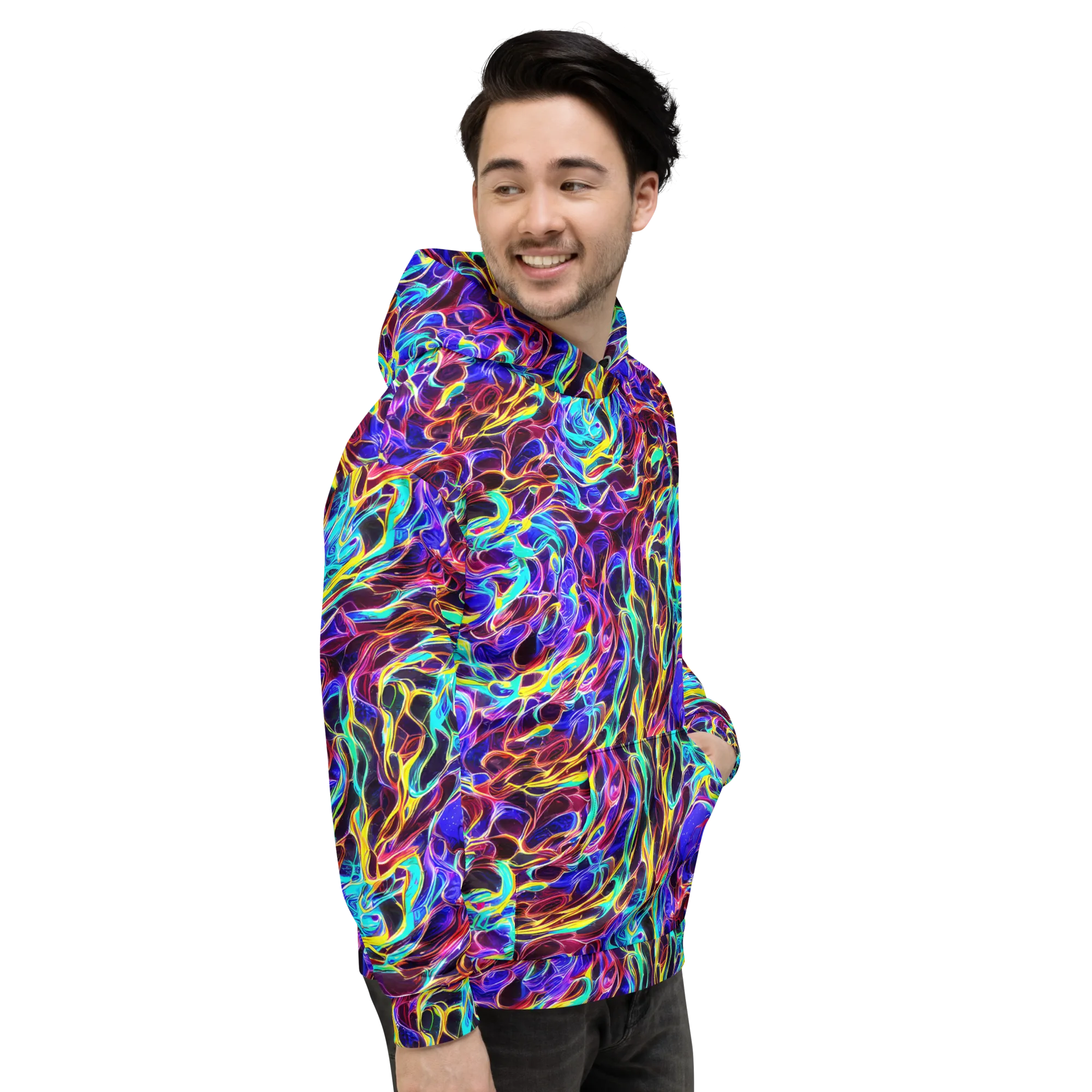 Lucid Inferno on Hoodie — Right