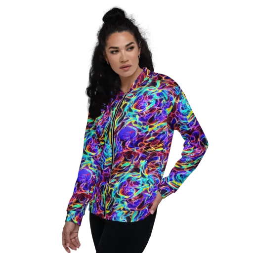 Lucid Inferno on a Bomber Jacket