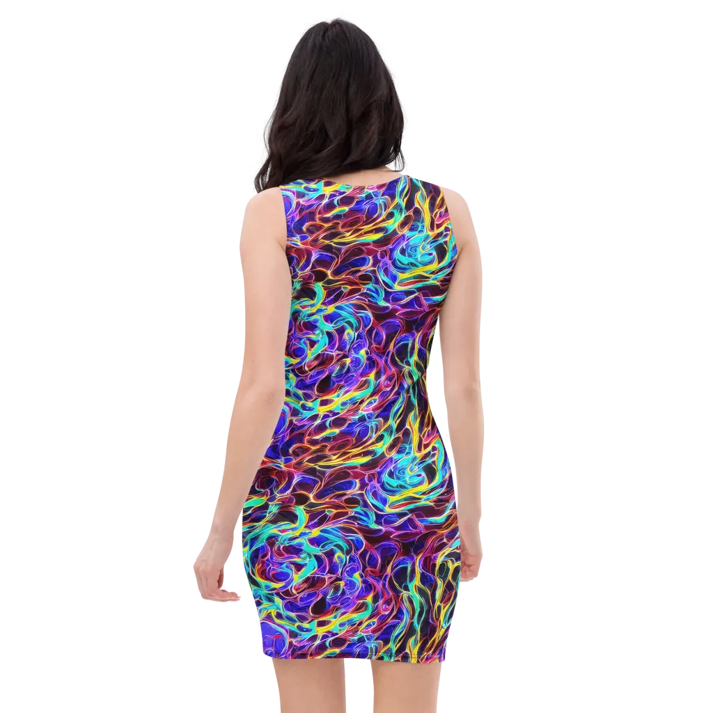 Lucid Inferno on Bodycon Dress — Back
