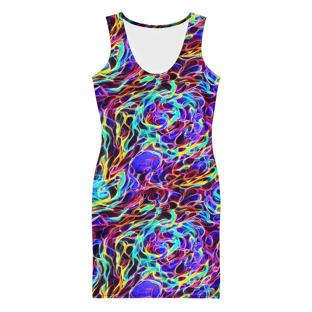 Lucid Inferno on Bodycon Dress — Front