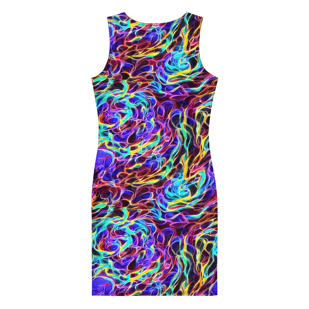 Lucid Inferno on Bodycon Dress — Back