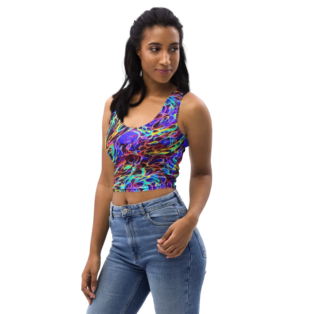 Lucid Inferno on Crop Top — Left Front