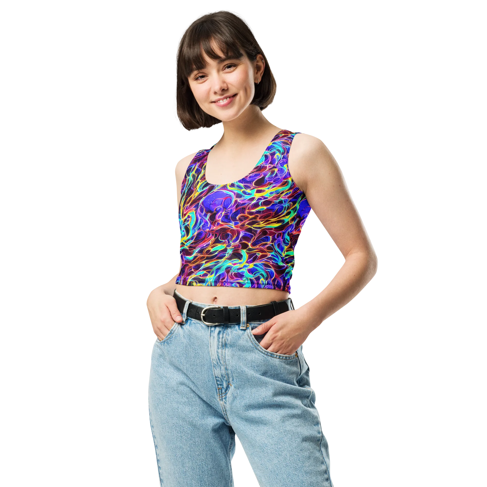 Lucid Inferno on Crop Top — Front