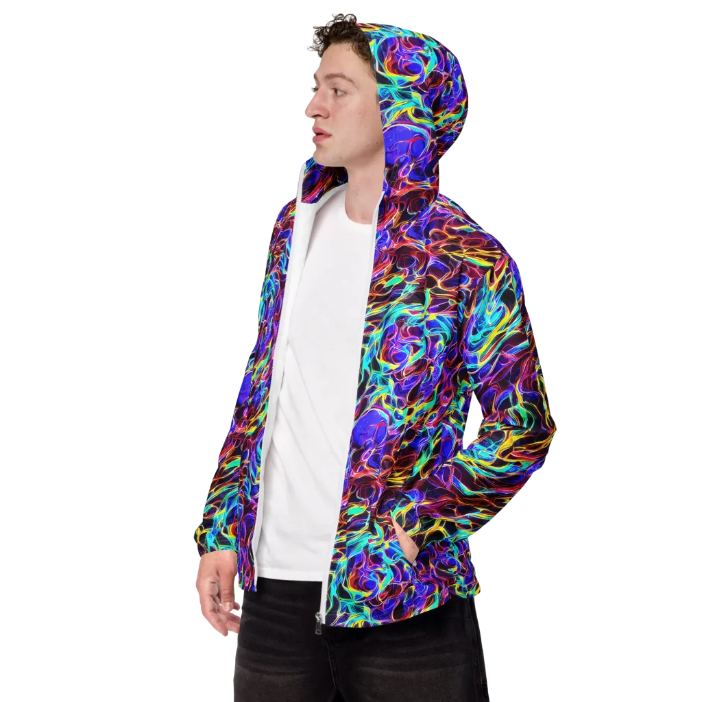 Lucid Inferno on Men's Windbreaker — Left Front