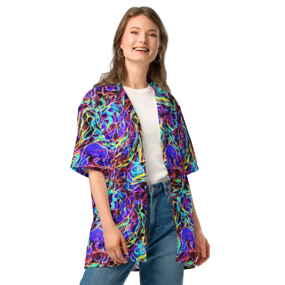 Lucid Inferno on Button Shirt — Front