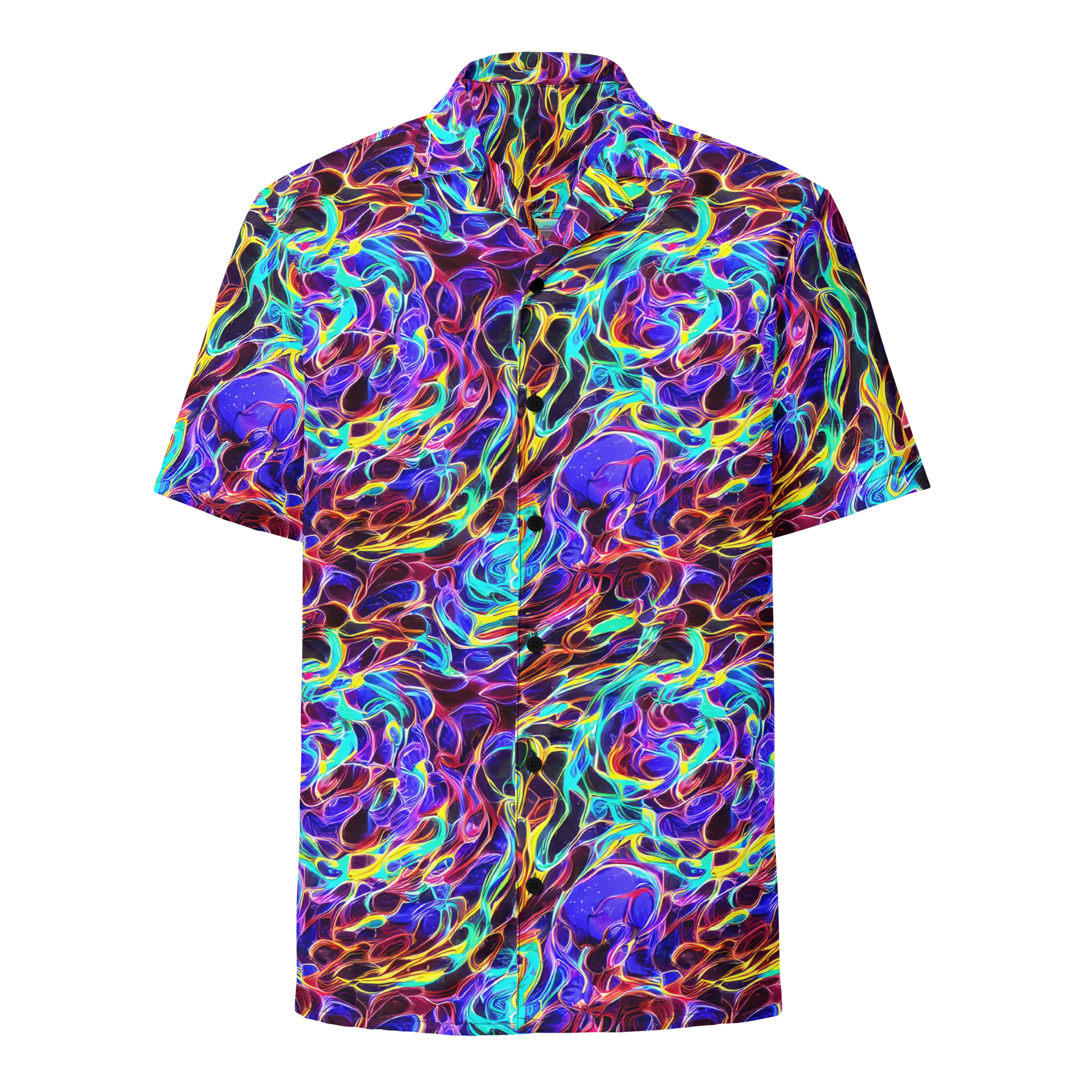 Lucid Inferno on Button Shirt — Front