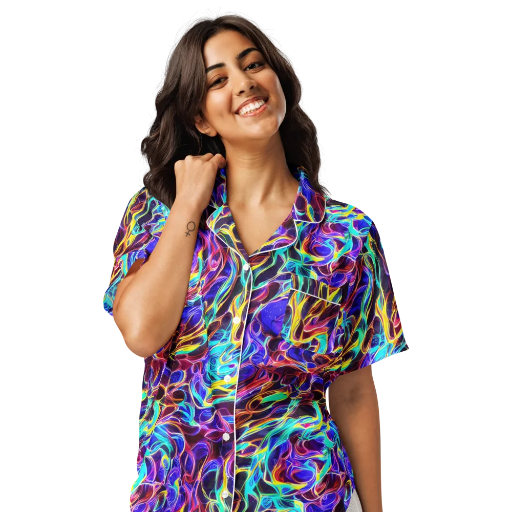 Lucid Inferno on Women's Short Sleeve Pajama Top — Front