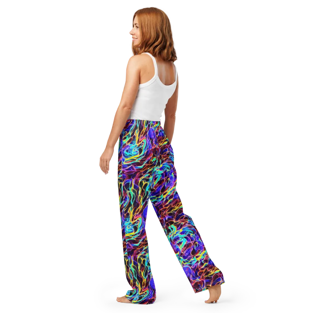 Lucid Inferno on Women's Pajama Pants — Back