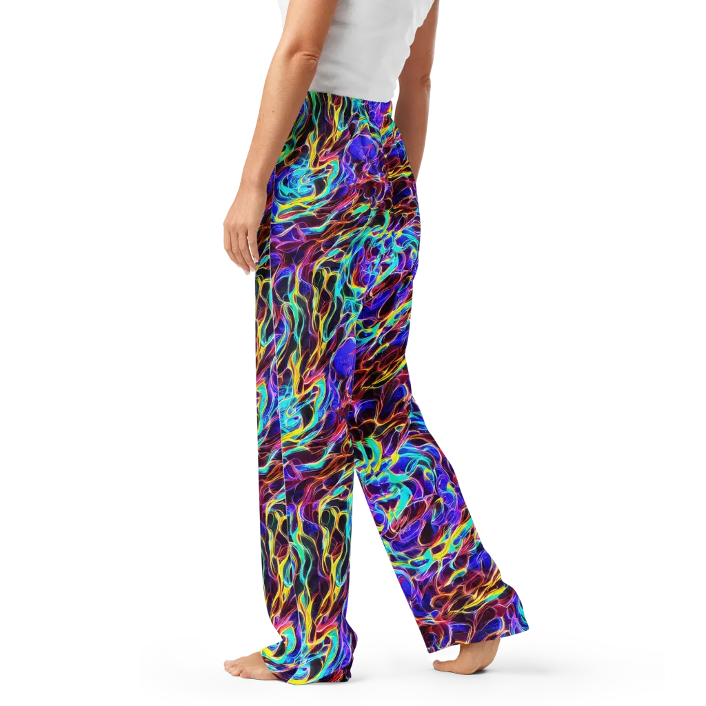 Lucid Inferno on Women's Pajama Pants — Left