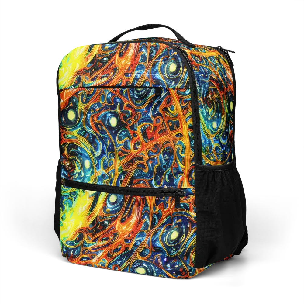Blue Flame Field on Utility Backpack — Left Front