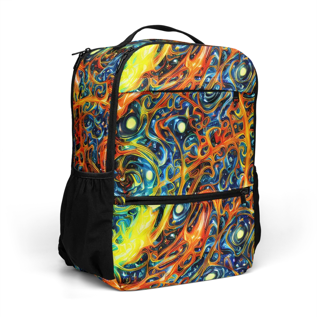Blue Flame Field on Utility Backpack — Right Front