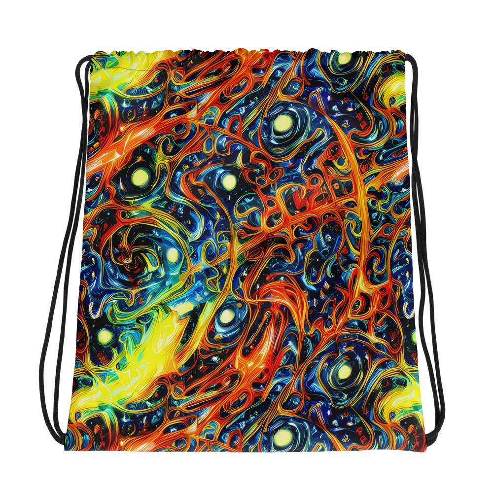 Blue Flame Field on Drawstring Bag — Photo