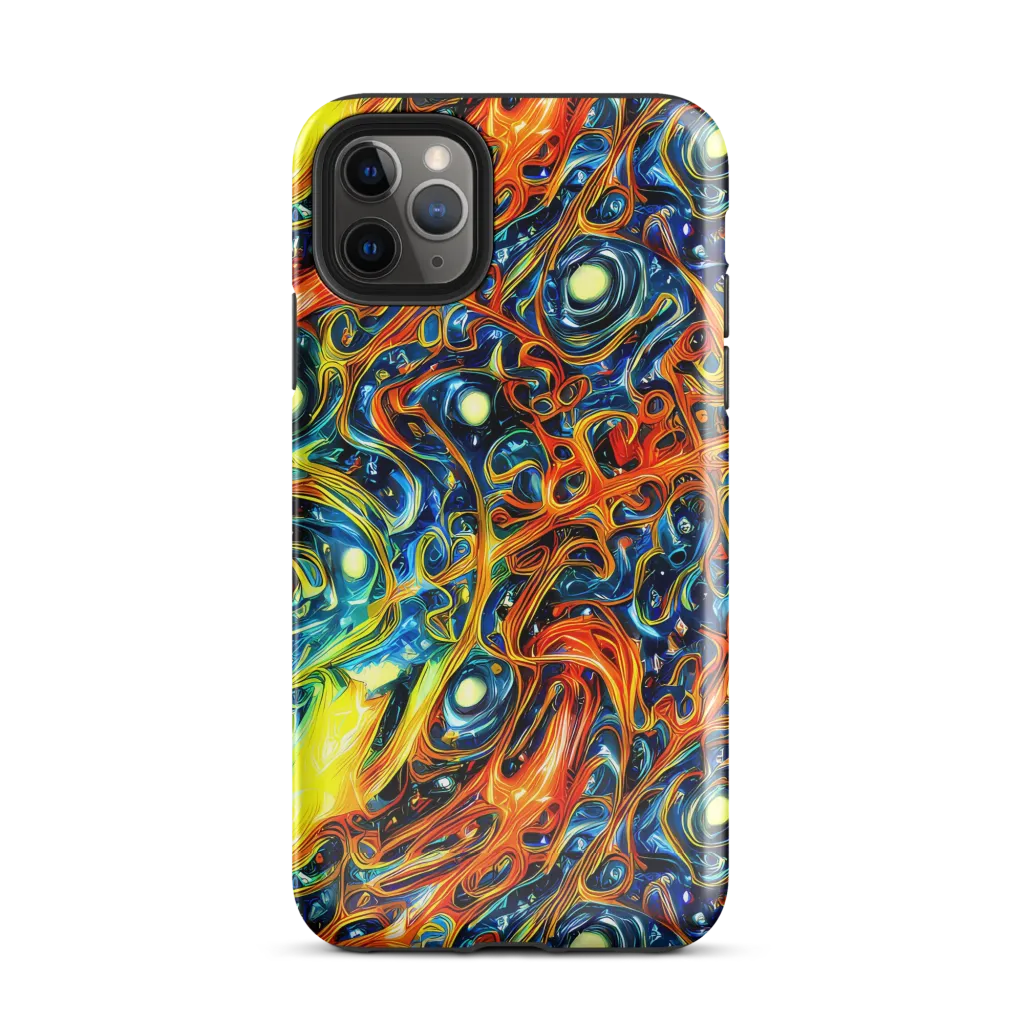 Blue Flame Field on Tough Case for iPhone® — Front