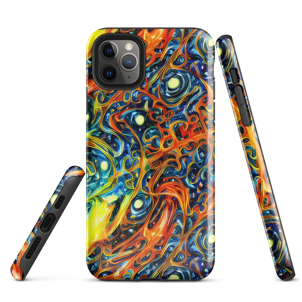 Blue Flame Field on Tough Case for iPhone® — Front