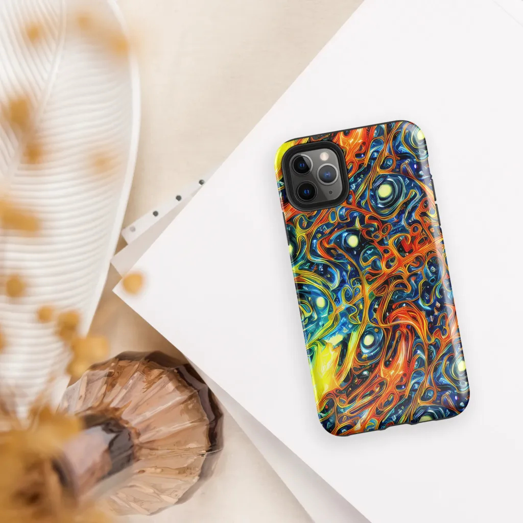 Blue Flame Field on Tough Case for iPhone® — Front