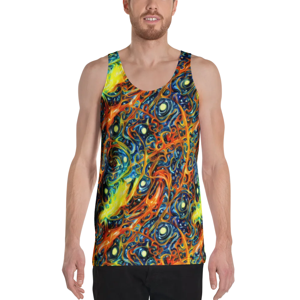 Blue Flame Field on Men's Tank Top — Front