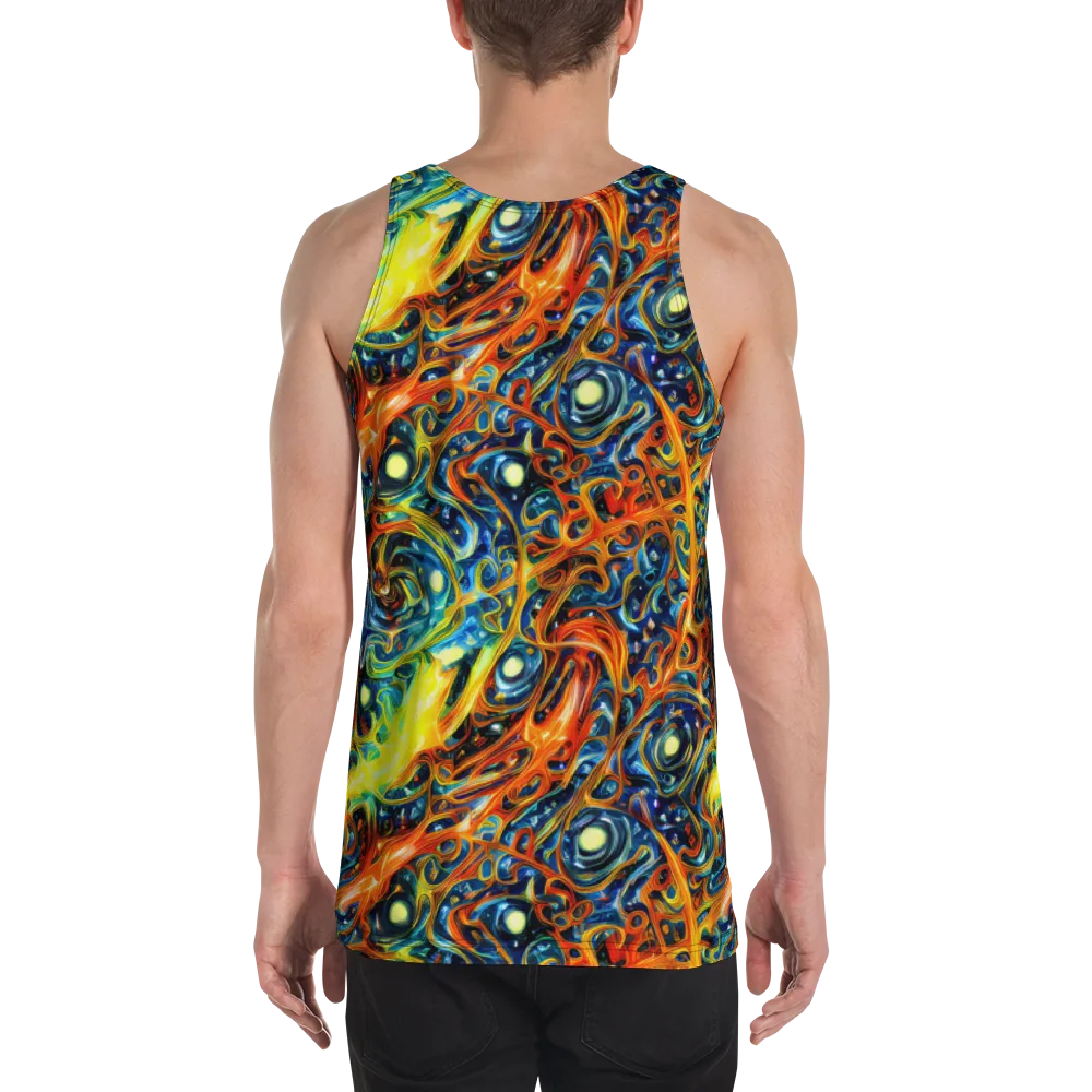 Blue Flame Field on Men's Tank Top — Back