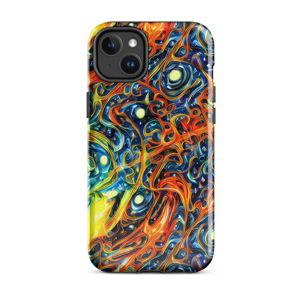 Blue Flame Field on MagSafe Tough Case for iPhone® — Front