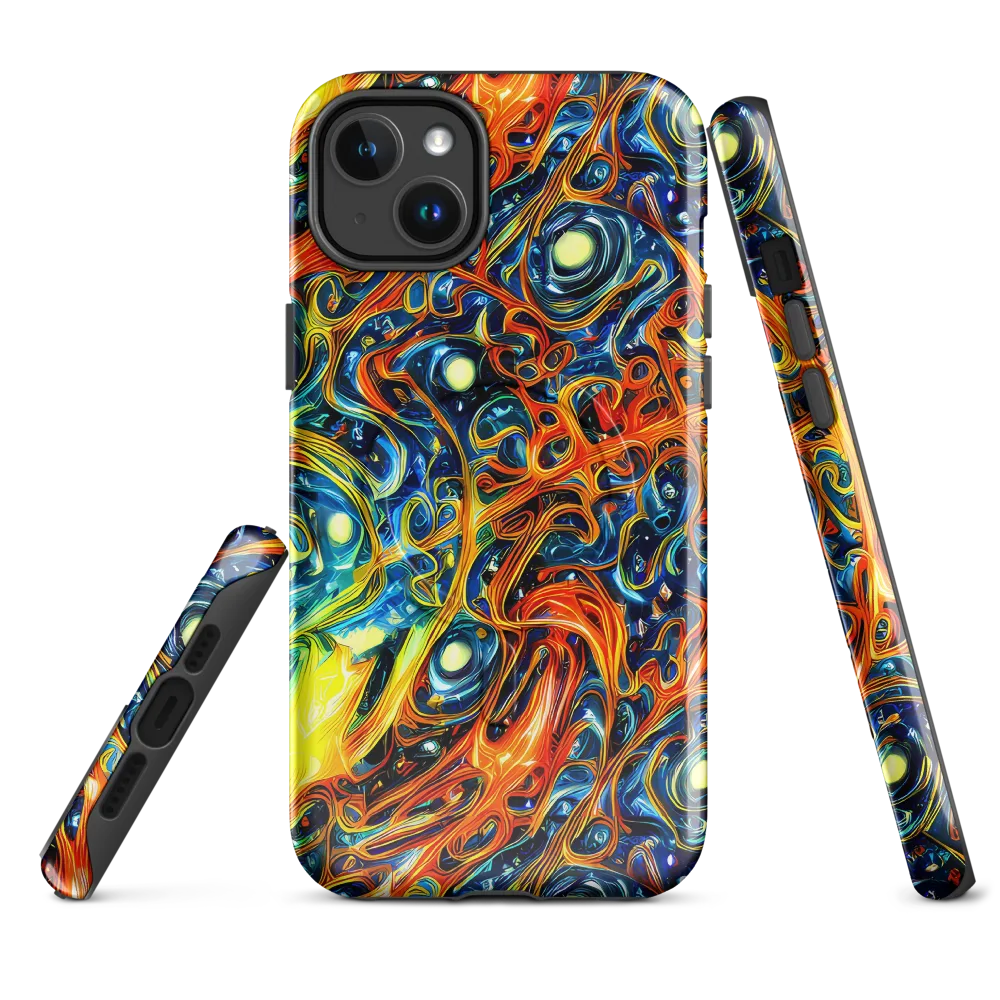 Blue Flame Field on MagSafe Tough Case for iPhone® — Front