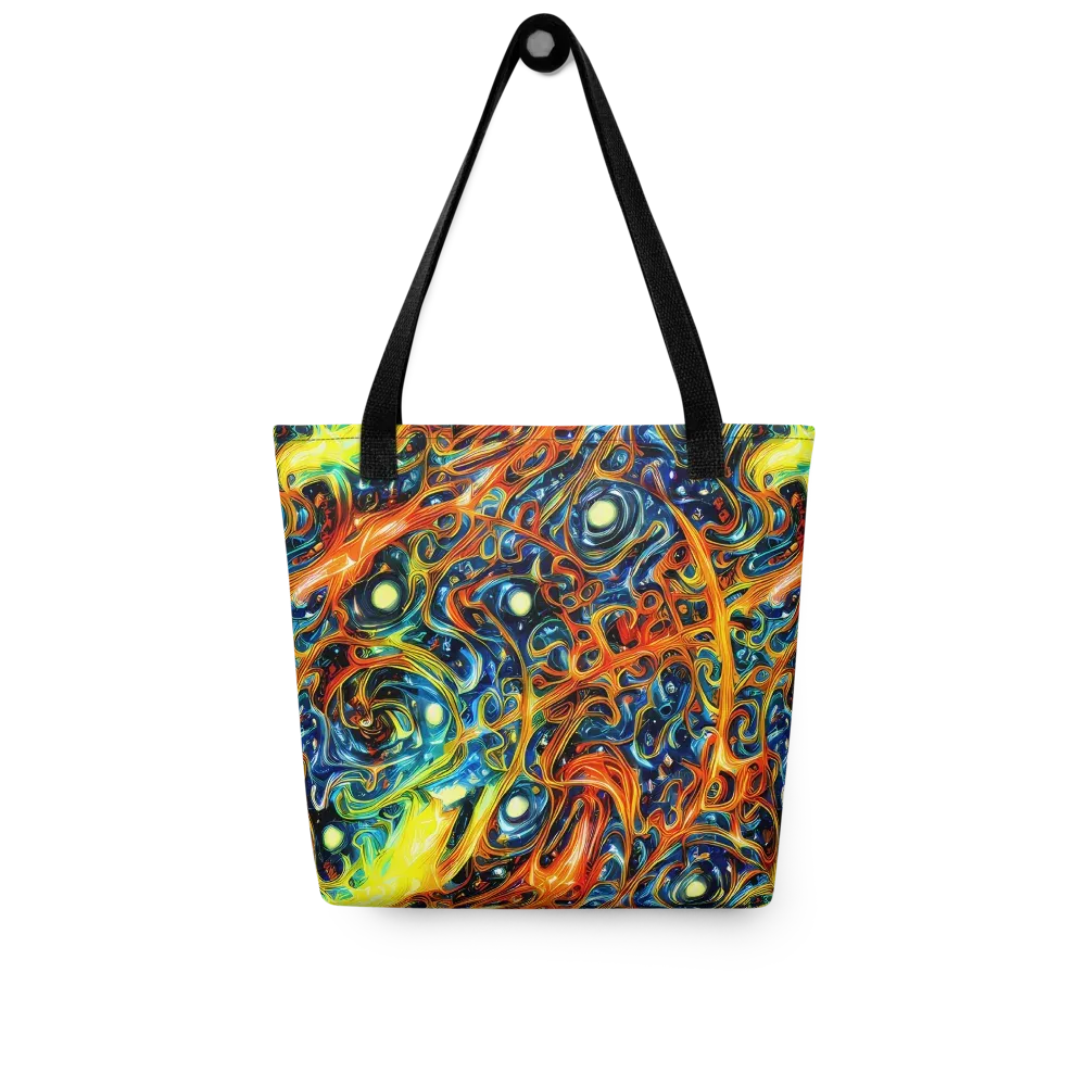 Blue Flame Field on Tote Bag — Front