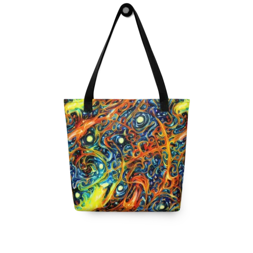 Blue Flame Field on a Tote Bag