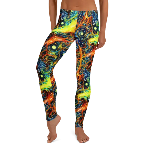 Blue Flame Field on a Leggings