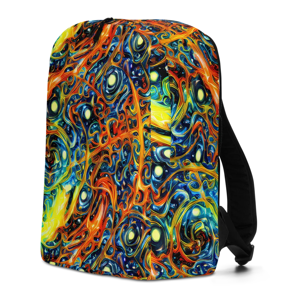 Blue Flame Field on Minimalist Backpack — Left