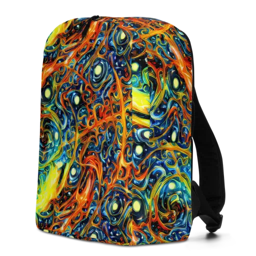 Blue Flame Field on a Minimalist Backpack