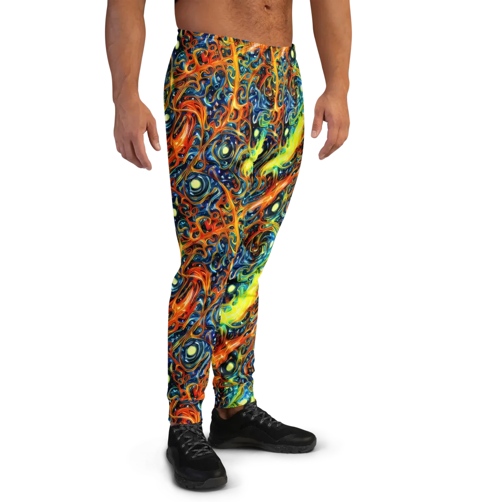 Blue Flame Field on Men's Joggers — Right