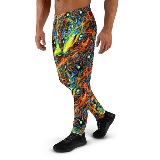 Blue Flame Field on a Men's Joggers