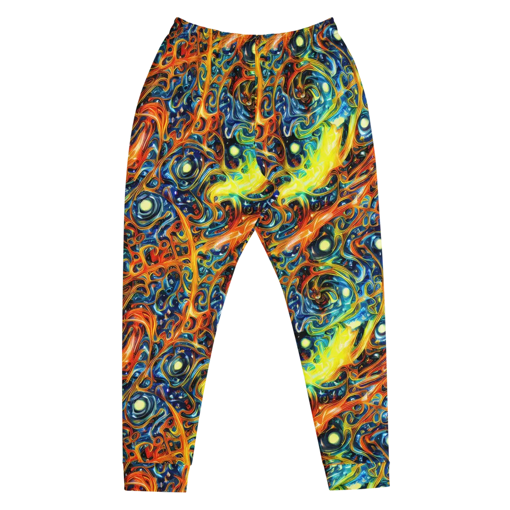 Blue Flame Field on Men's Joggers — Front
