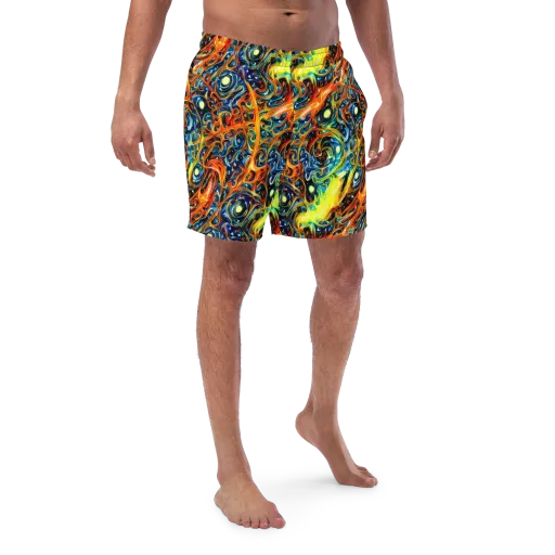 Blue Flame Field on a Swim Trunks