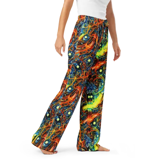 Blue Flame Field on a Women's Pajama Pants