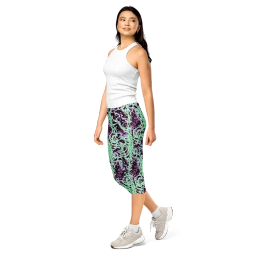 Lavender Lava on a Capri Leggings