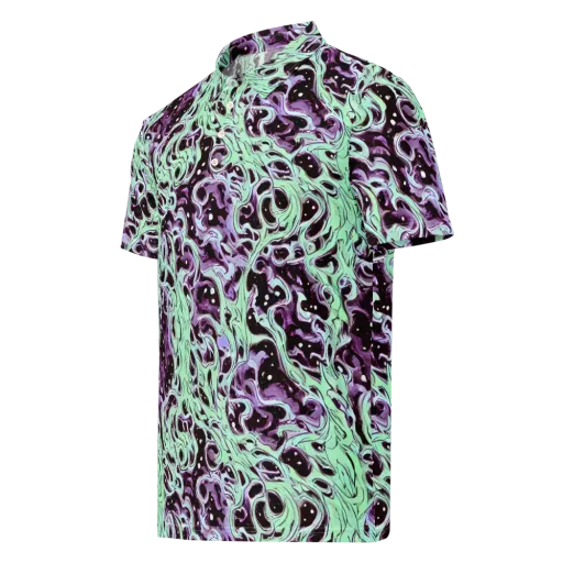 Lavender Lava on a Men's Slim Fit Polo Shirt